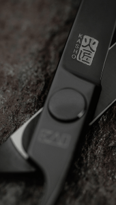 kasho hair scissors silver black series